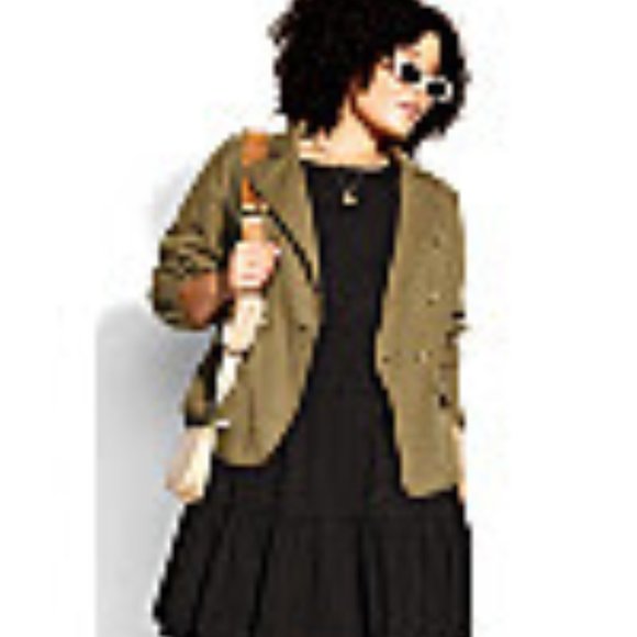 CITY CHIC HARPER Denim Blazer JACKET - Picture 3 of 3